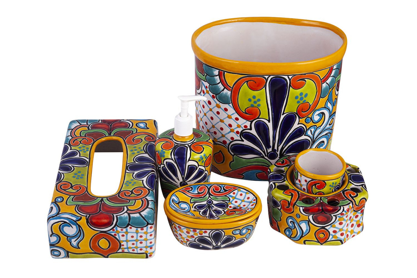 Viento - ceramiczny zestaw łazienkowy z Meksyku