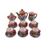 Juego - set da tè - ceramica Talavera - 9 pezzi