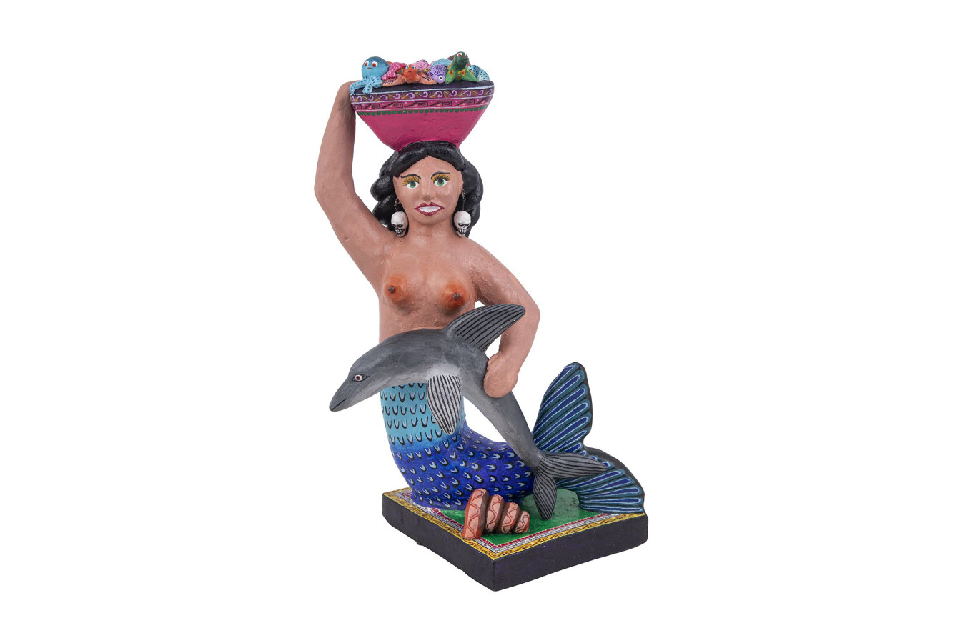 Sirena - Figurka syreny rękodzieło z Meksyku - wys. 35 cm