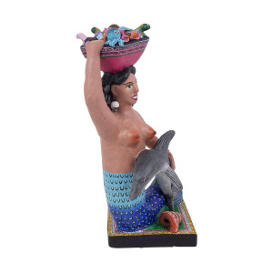 Sirena - Figurka syreny rękodzieło z Meksyku - wys. 35 cm