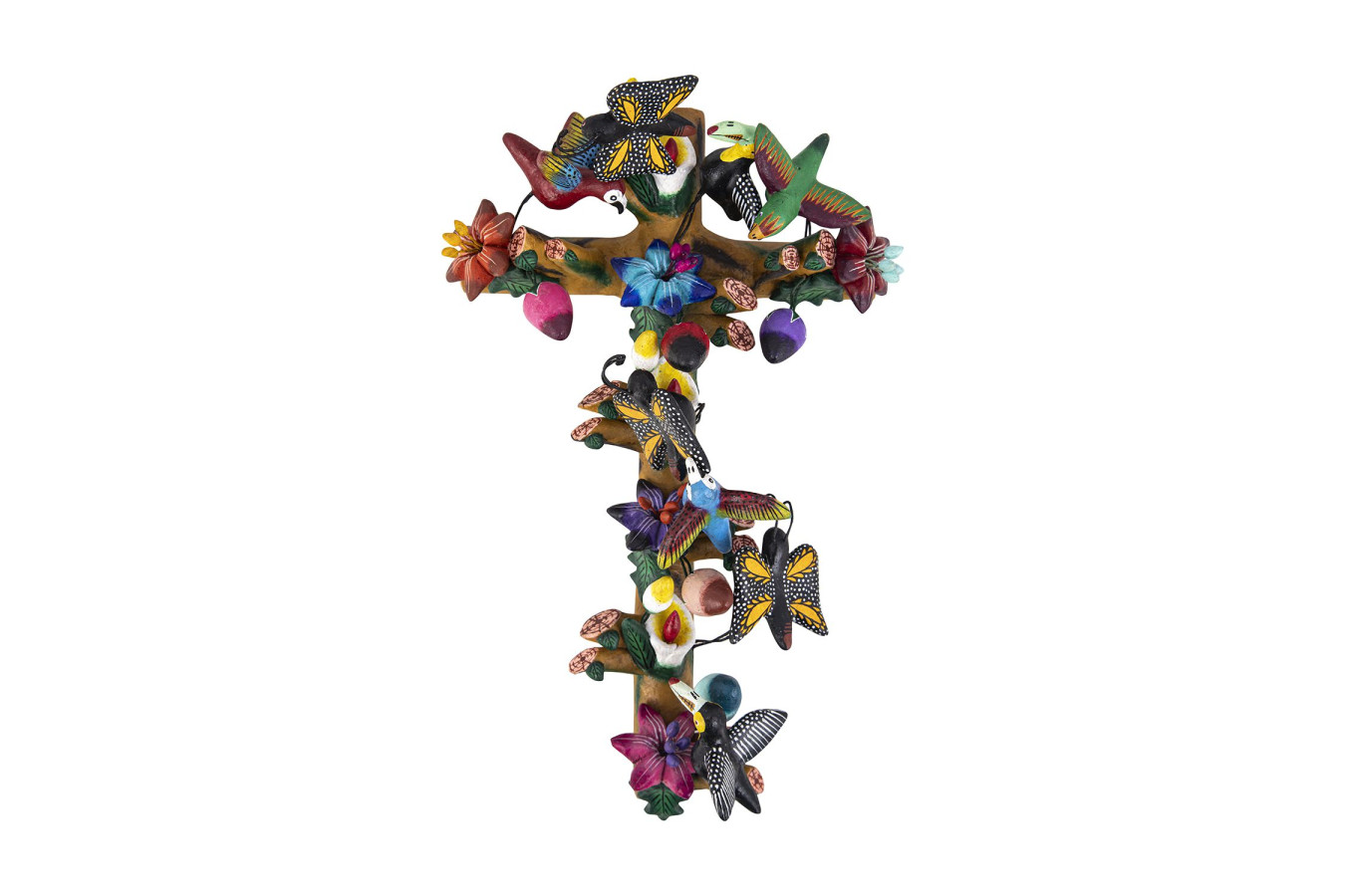 Cruz Mariposa - symbol krzyża - rękodzieło z Meksyku