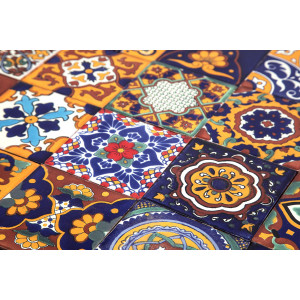 Girasol  - meksykański patchwork z płytek Talavera - 30 sztuk