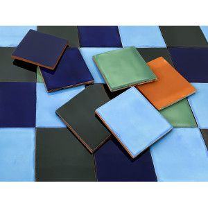 Malaquita - patchwork z płytek jednokolorowych 