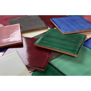 Ciruela - patchwork z płytek jednokolorowych - 90 szt. 1 m2