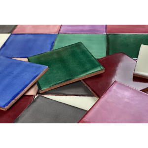 Ciruela - patchwork z płytek jednokolorowych - 90 szt. 1 m2