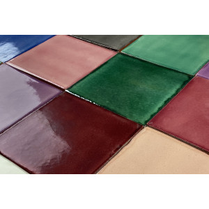 Ciruela - patchwork z płytek jednokolorowych - 90 szt. 1 m2