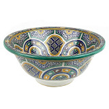 Zanya - Kolorowa umywalka ceramiczna z Maroka