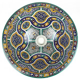 Zanya - Kolorowa umywalka ceramiczna z Maroka