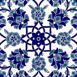 Aysu - ceramiczne płytki iznik 20x20cm, opakowanie 12 sztuk (0,48m2)