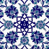 Aysu - ceramiczne płytki iznik 20x20cm, opakowanie 12 sztuk (0,48m2)