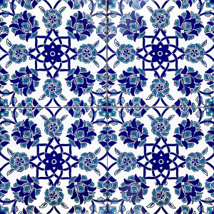 Aysu - ceramiczne płytki iznik 20x20cm, opakowanie 12 sztuk (0,48m2)