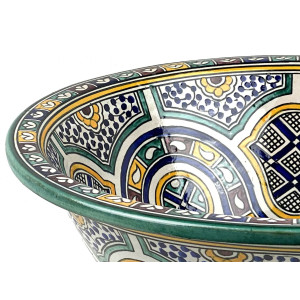 Zanya - Kolorowa umywalka ceramiczna z Maroka