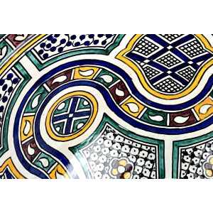 Zanya - Kolorowa umywalka ceramiczna z Maroka