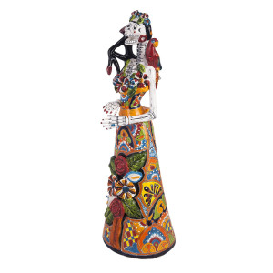 Frida Lisa - tradycyjna figura z Meksyku z motywem Talavera