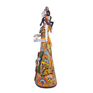 Frida Lisa - tradycyjna figura z Meksyku z motywem Talavera
