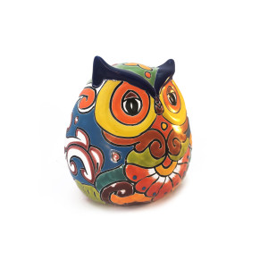 Búho - ozdobna sowa - ceramika Talavera