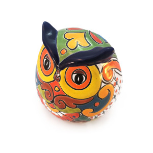 Búho - ozdobna sowa - ceramika Talavera