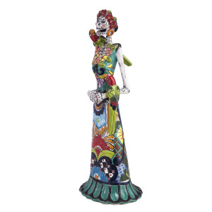Frida Guacamayo - tradycyjna figura z Meksyku z motywem Talavera