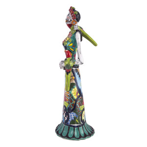 Frida Guacamayo - tradycyjna figura z Meksyku z motywem Talavera
