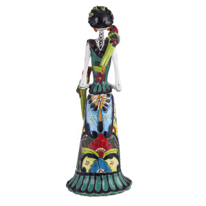 Frida Guacamayo - tradycyjna figura z Meksyku z motywem Talavera