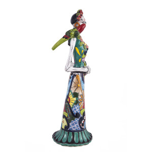Frida Guacamayo - tradycyjna figura z Meksyku z motywem Talavera