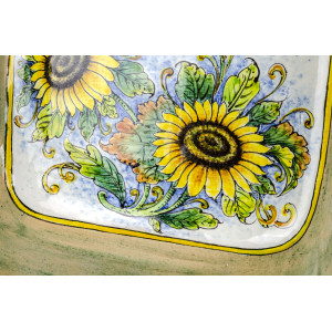 Campo di girasoli - kwadratowa umywalka wpuszczana w blat
