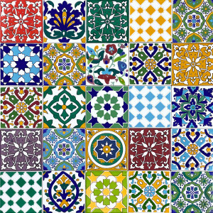 Pazzo - Carreaux patchwork marocain 10x10 cm, 50 carreaux par boîte (0,5m2)