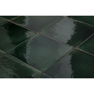Verde Brillante vert bouteille - carreaux monochromes Talavera