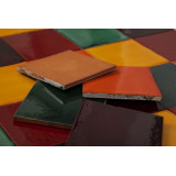 Borgońa - patchwork z płytek jednokolorowych 
