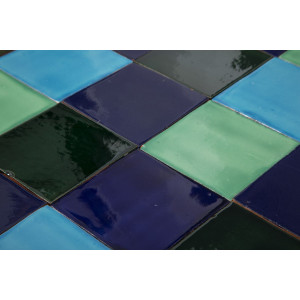 Malaquita - patchwork z płytek jednokolorowych 