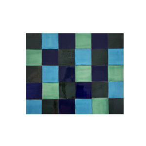 Malaquita - patchwork z płytek jednokolorowych 