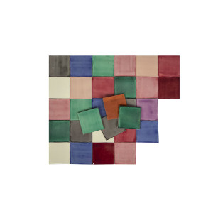 Ciruela - patchwork z płytek jednokolorowych - 90 szt. 1 m2