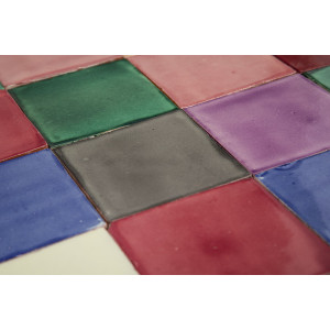 Ciruela - patchwork z płytek jednokolorowych - 90 szt. 1 m2
