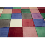 Ciruela - patchwork z płytek jednokolorowych - 90 szt. 1 m2
