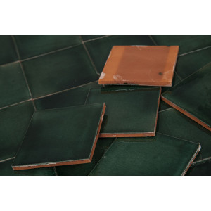 Verde Brillante vert bouteille - carreaux monochromes Talavera