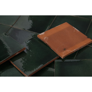 Verde Brillante vert bouteille - carreaux monochromes Talavera