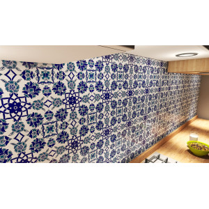 Aysu - ceramiczne płytki iznik 20x20cm, opakowanie 12 sztuk (0,48m2)