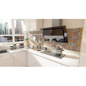Felipe - patchwork z płytek ceramicznych z reliefem- 30 sztuk