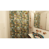 Verde  - kolorowy patchwork z płytek meksykańskich- 30 sztuk
