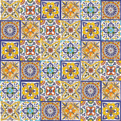 Felipe - patchwork z płytek ceramicznych z reliefem- 30 sztuk