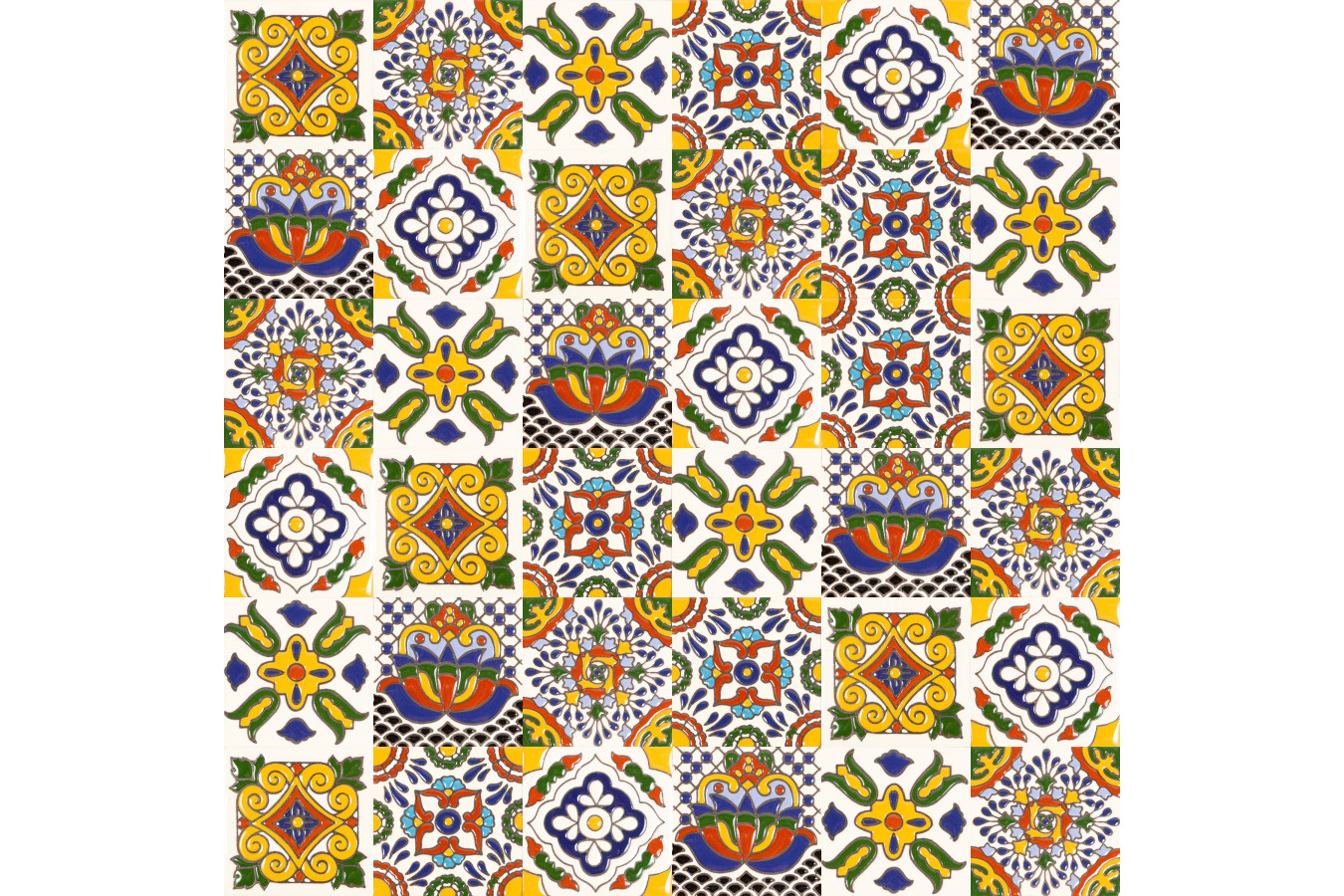 Sergio - patchwork z płytek ceramicznych - 30 sztuk