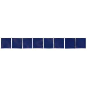 Azul Medio bleu marine - carreaux mexicains monochromes bleu ciel