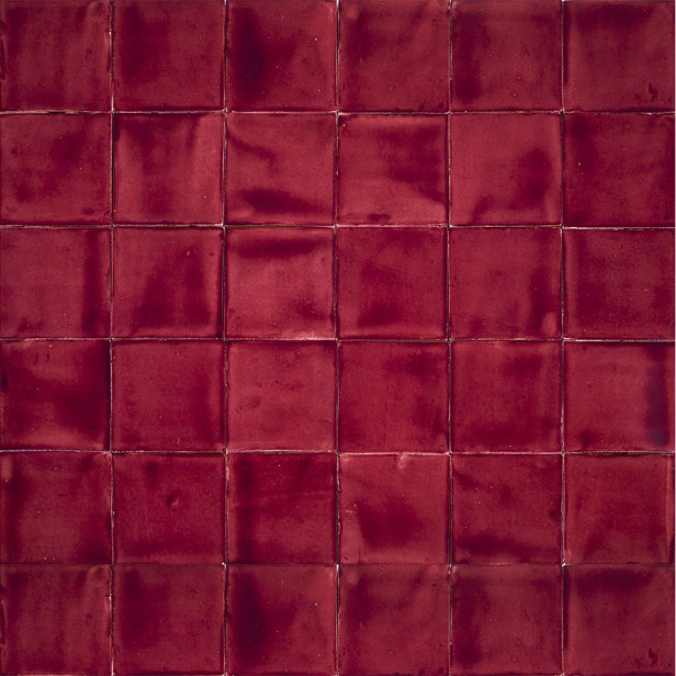 Vino Deslavado rouge - Talavera carreau rouge monochrome