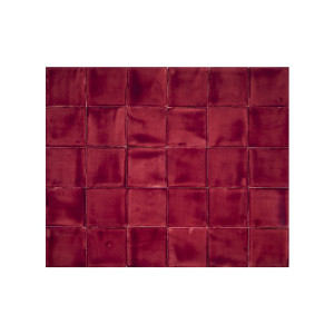 Vino Deslavado rouge - Talavera carreau rouge monochrome