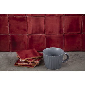 Vino Deslavado rouge - Talavera carreau rouge monochrome