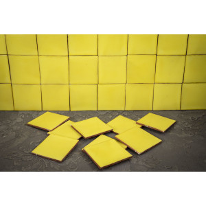 Ceramico Deslavado jaune - Talavera carreau monochrome