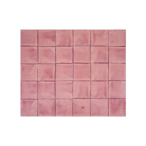 Rosa C rose - carreau monochrome Talavera