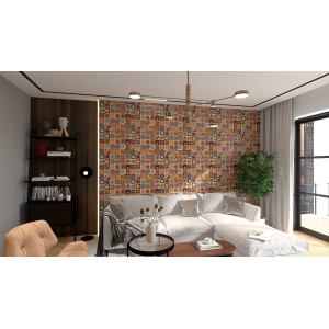 Girasol  - meksykański patchwork z płytek Talavera - 30 sztuk