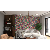 Ciruela - patchwork z płytek jednokolorowych - 90 szt. 1 m2