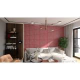 Rosa C rose - carreau monochrome Talavera
